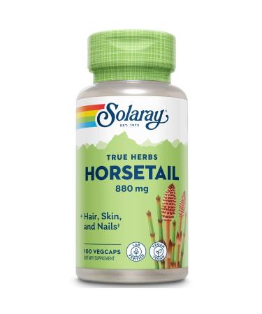 Solaray Horsetail 880 mg - Horsetail Supplement with Natural Silica Aerial Horse Tail Grass Capsules Herb Vitamins for Overall Health - 100 Vegan Capsules