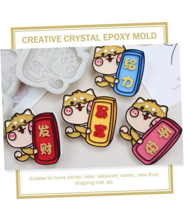 NUOBESTY 4 Pcs Shiba Inu Drawing Stencil Silicone Molds De Para Gelatinas Handmade Craft Mold Crystal Plaster - Buy Online on GoSupps.com