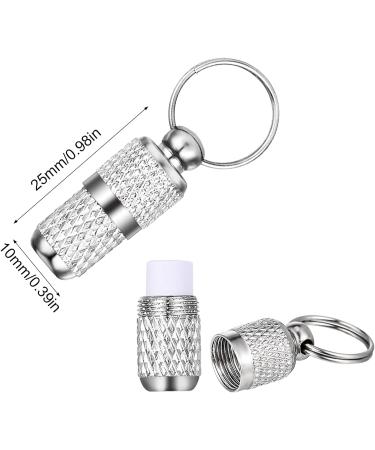 Popuppe 10 Pack Pet ID Tags Stainless Steel Mini Anti-Lost with Name Tag and Tel Address Label Barrel Tubes Tag for Puppy and Kitten Collar Silver Accessories - Buy Online on GoSupps.com
