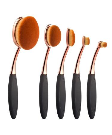 Yoseng Oval Foundation Brush 5 Pcs Toothbrush makeup brushes Fast Flawless Application Liquid Cream Powder Foundation Style A - Buy Online on GoSupps.com