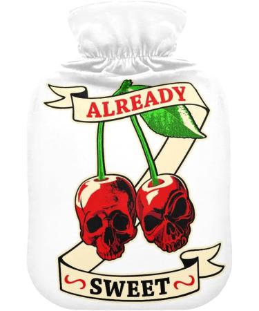 Buy Naanle Cherry Skull Heat Bottle - 1L Transparent Hot Water Bottle for Pain Relief & Cold Therapy - International Shipping Available - Buy Online on GoSupps.com