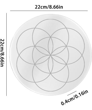 Pendulum Food Board | Round Acrylic Pendulum Board for Metaphysical Messages | Crystal Energy Star Design for Living Room & Study - Buy Online on GoSupps.com