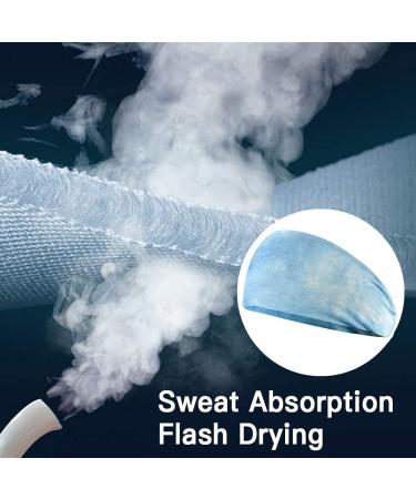 6 Pack Stretchy Sports Headbands for Men - OFFTESTY Moisture Wicking Sweatbands - New Tiedye Design - Buy Online on GoSupps.com