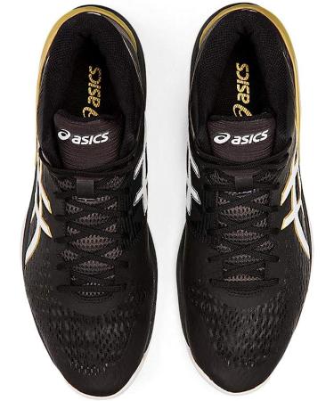 ASICS Men's Sky Elite FlyteFoam Mid Top Volleyball Shoes 7 Black/White - Lightweight Performance Footwear - Buy Online on GoSupps.com