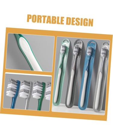 Eco-Friendly Kombiiuda Manual Toothbrush Set - 4 Reusable Men's Travel Brushes for Camping & Home - Buy Online on GoSupps.com