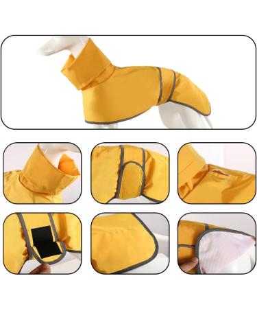 Waterproof Greyhound & Whippet Rain Coat for Medium & Large Dogs - Lightweight Summer & Winter Gear in Yellow - Buy Online on GoSupps.com