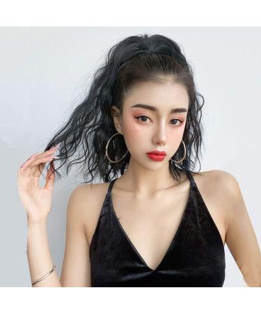 12 Wavy Ponytail Hairpiece with Clip - Synthetic Messy High Ponytail in Dark Brown | Perfect for Quick Style - Buy Online on GoSupps.com