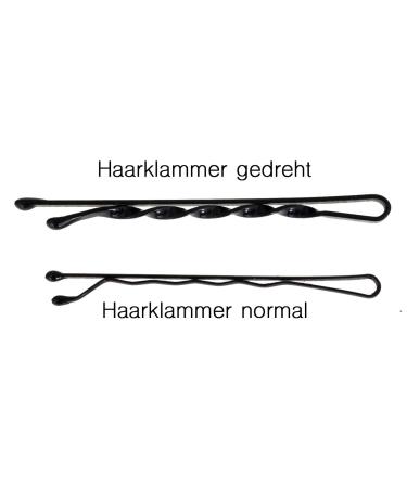 HAARallerliebst Ultra Hold Hair Clips - 24 Black Twist Clips (5 cm) with White Storage Box | International Shipping Available - Buy Online on GoSupps.com