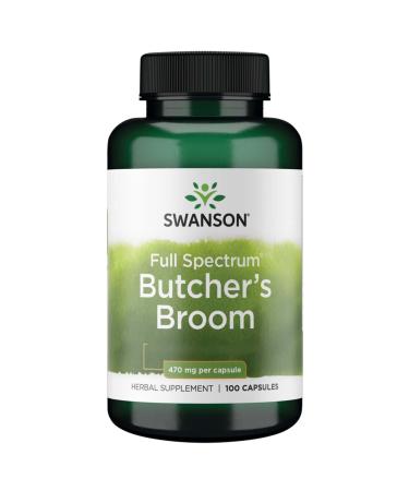 Swanson Full Spectrum Butcher's Broom (Datura) 470mg 100 Capsules Soy Free Gluten Free Non-GMO