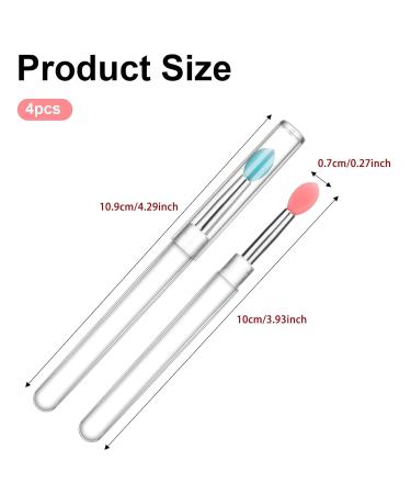4 Pcs Silicone Lip Brush Set - Reusable Lipstick Applicator Wands & Lip Scrub Brushes for Makeup Eyeshadow Lip Gloss & Lip Balm - International Shipping Available - Buy Online on GoSupps.com