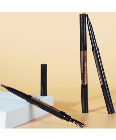 Eyebrow Liner Pencil - Double-Ended Ultra-fine Eyebrow Pencil | PAuto-Rotating Eyebrow Pencil Waterproof Eyebrow Makeup Pencil Liner for Lasting Eyebrow Makeup Light Brown - Buy Online on GoSupps.com