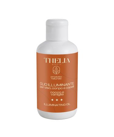 Th lia Beauty | Illuminating Oil for Face Body and Hair Coconut and Vanilla Natural Product without Parabens Dermatologically Tested Made in Italy 100 ml