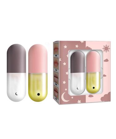 M /e /e lip filler set - lip oil plump lip - lip care for women lip plumper gloss moisturizing lips for beautiful lips set for day and night (2 pieces)