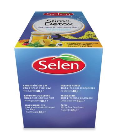 Selenium Slim & Detox Herbal Tea - 20 Bags (Pack of 2) | Buy Internationally for Weight Loss & Wellness - Buy Online on GoSupps.com