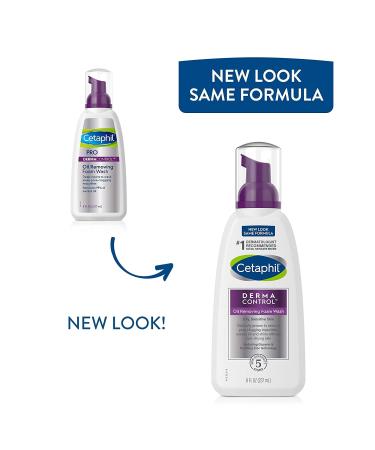 Cetaphil PRO DermaControl Foam Wash 8 oz - Gentle Facial Cleanser - Buy Online on GoSupps.com