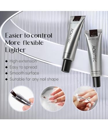 Aokitec 60ml Black Nail Extension Gel - UV Polish & Acrylic Assembly Gel for Salon & DIY Nail Art - Buy Online on GoSupps.com