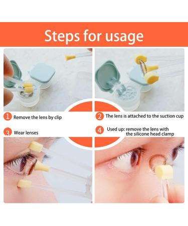 Ofone Contact Lens Remover Tool - Soft Lens Applicator with Tweezers & Case | Portable Contact Inserter & Remover - Travel Friendly (Yellow - Buy Online on GoSupps.com