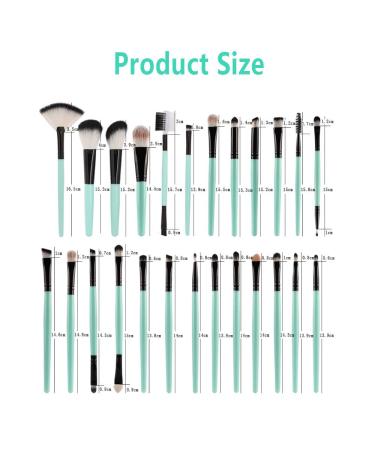 DXIA 25-Piece Professional Makeup Brush Set - Premium White Brushes for Powder Cream & Liquid Foundation - Ideal Gift Idea - Buy Online on GoSupps.com