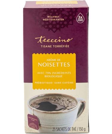 Teeccino Herbal Tea Hazelnut Rich & Roasted Herbal Tea That s Caffeine Free & Prebiotic for Natural Energy 25 Tea Bags - Buy Online on GoSupps.com