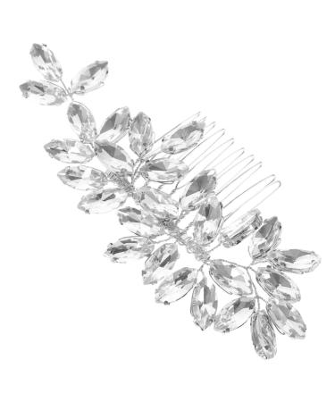Healeved Crystal Hair Accessories Wedding Hair Comb Rhinestone Hair Comb for Bride Hair Side Comb Hair Accessories for Women Bride Hair Comb Rhinestone Hair Accessories Bridal Hair Comb