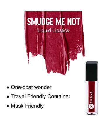 SUGAR Smudge Me Not Liquid Mini Lipstick - 43 Hot Shot | Long-Lasting Vibrant Color for International Shipping - Buy Online on GoSupps.com