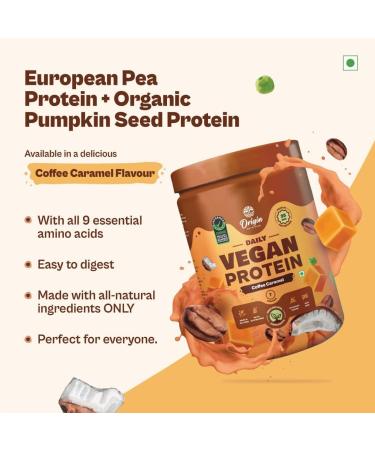 Buy Ori n#Nu ion 100% Natural Vegan Plant Protein Powder - Coffee Caramel Flavor 25g Protein Gluten & Dairy Free No Added Sugar 7 Servings - International Shipping Available - Buy Online on GoSupps.com