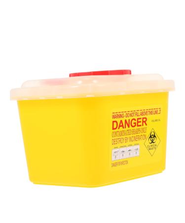 Minkissy Recycling box container for sharp needles box for waste blades Storage box Breaked blades Razor blade dispenser disposal container for syringes Sprays Easy