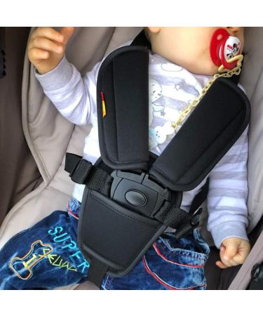 Soft Baby Stroller Car Seat Strap Covers & Crotch Pad Set for Newborns - 3 Piece Universal Seat Belt Cushion for Infants and Kids - Buy Online on GoSupps.com