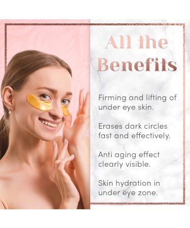 24k Gold Collagen Eye Pads Mask | Hydrating Gold Eye Treatment - Buy Online on GoSupps.com