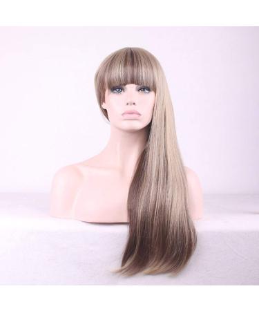 TIREOW Fashion Straight Gold Synthetic Wig - Long Full Party Hair Wig | Natural Look - Buy Online on GoSupps.com