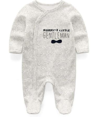 MAMIMAKA Baby Rompers Pajamas Cotton Jumpsuit | 9-12 Months | Long Sleeve Footed Bodysuits | Set of 3 - Buy Online on GoSupps.com