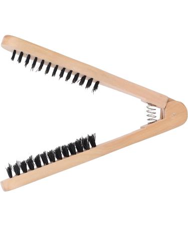 Choose Hair comb doublesided brush wooden handle antistatic clip comb for styling and smoothing hair without heat damage - Buy Online on GoSupps.com