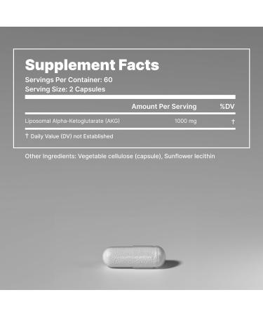 Mitogenex Liposomal AKG Supplement 1000 mg Alpha-Ketoglutarate for Mitochondrial Energy & Cellular Recovery | Liposomal Delivery for Enhanced Absorption | Vegan Longevity Formula 60 Servings - Buy Online on GoSupps.com