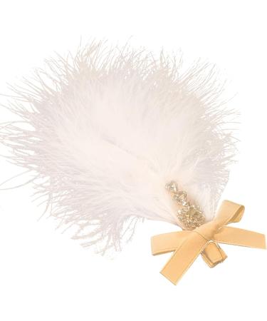 amangul Feather Hair Clip Sweet Glinting Diamond Cute Hair Duckbill Clip Headwear Hair Accessories for Women Girls(White) - Buy Online on GoSupps.com