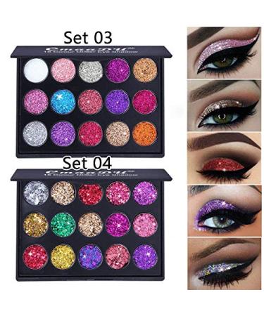 15 Colors Glitter Sparkle Eyeshadow Palette for Girls | Profusion Neon Shimmer Makeup Set - Buy Online on GoSupps.com