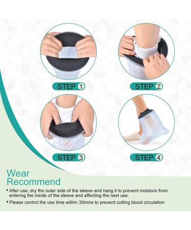 Adult Foot Cast Cover - Waterproof Shower Bandage Protector for Ankle Wounds - Reusable & Sealed, No Skin Marks - Buy Online on GoSupps.com