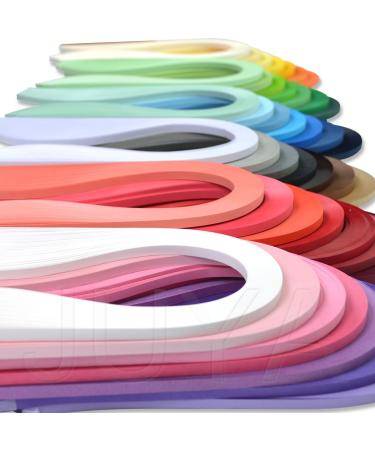 JUYA Single Color Paper Quilling Strips Set 42 Colors 100 Strips per Pack 2/3/5/7/10 mm Width Available 42 Colors Width 5 mm (0.20 in) Width 5mm (0.20 in) 42 Colors