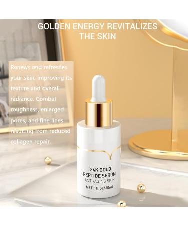 24K Gold Peptides Serum for Face 9 Peptide Skin Booster Anti Aging Serum with Nano Gold Even Skin Tone Glow Collagen Peptides Essence for Dark Spots & Fine Lines Collagen Peptide 1 Fl.Oz - Buy Online on GoSupps.com