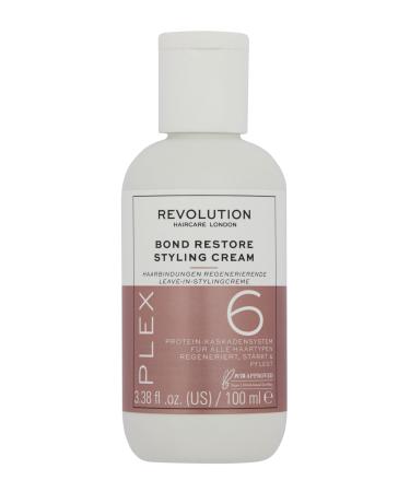 Revolution Haircare Revolution Haircare Plex 6 Bond Restore Styling Cream - Colour and Heat Protection for Powerful Supple and Healthy Hair with Anti-Frizz Effect 100ml