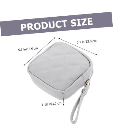 Healifty Mini Cosmetic & Tampon Holder Grey - Portable Sanitary Rack 13x13cm - Buy Online on GoSupps.com
