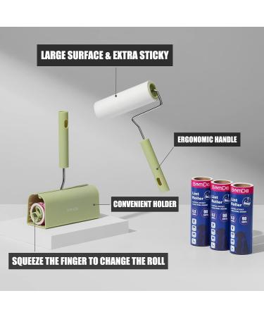 Extra Sticky Large Lint Roller for Pet Hair - 6.3" Giant Lint Remover with 270 Sheets & 3 Refills - Long Handle for Clothes & Furniture - Perfect for Dog & Cat Hair - Buy Online on GoSupps.com