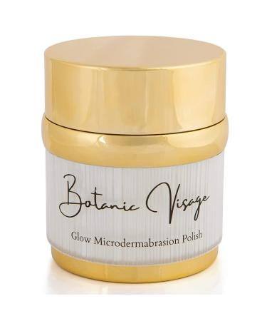 Botanic Visage Glow Microdermabrasion Polish - Dark Spot Remover for Face - Exfoliating Scrub Facial Cleanser Face Wash Skin Care - No Acid, Enzyme, Natural Face Wash - Helps with Dark Spots, Acne