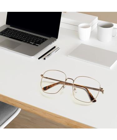 Shop Kaeoisfu Big Metal Reading Glasses for Men & Women | Blue Light Blocking Anti-Fatigue 1.5 Dioptries - Buy Online on GoSupps.com