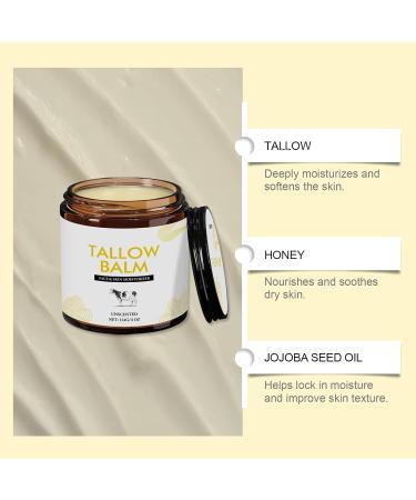 Hengxuan Moisturizing cream with grassfed beef fat Deeply nourishing and hydrating face and body cream for dry sensitive skin nongreasy quickly absorbed with honey and jojoba oil 2 - Buy Online on GoSupps.com