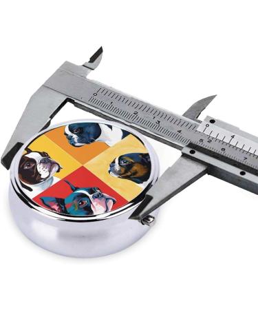 Cute Pug Mini Round Pill Box - 3 Compartment Travel Organizer for Home & Office - Buy Online on GoSupps.com