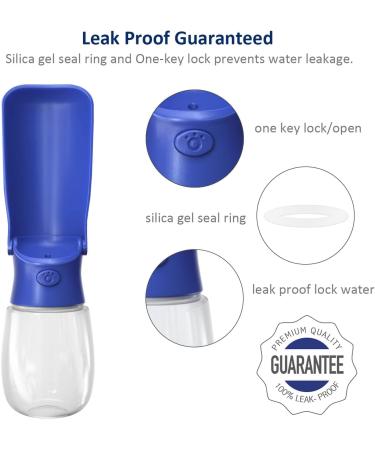 Foldable Dog Water Bottle | Travel-Friendly Dog Water Dispenser - BPA-Free, Lightweight, 12 oz - Blue - Buy Online on GoSupps.com