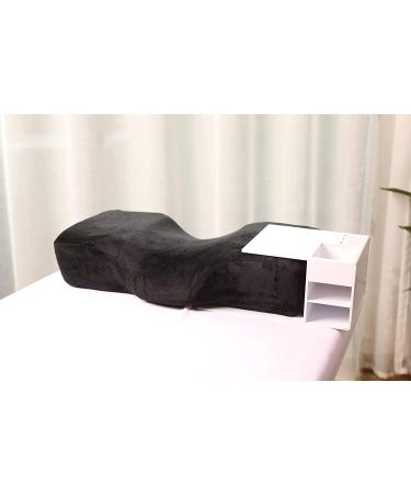 Professional White Eyelash Extension Memory Foam Pillow with Organizer Stand - Grafting Pillow with Velvet Pillowcase - Buy Online on GoSupps.com