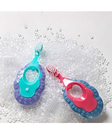 Soft Toddler Toothbrush Set - Extra Soft Bristles for Kids 1-6 Years - Easy Grip Manual Toothbrushes in Blue (Pack of 2) - Buy Online on GoSupps.com