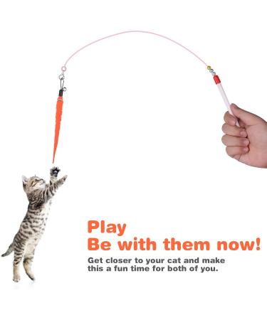 Interactive Cobee Cat Toys with Springs - 6 Colorful Plush Worms & Bells for Cats - Retractable & Replacement Furry Tail Toys - Buy Online on GoSupps.com