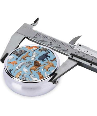 Farm Animal Mini Round Pill Box - 3 Compartment Travel Organizer | Portable Medicine Case for Home & Office - Buy Online on GoSupps.com